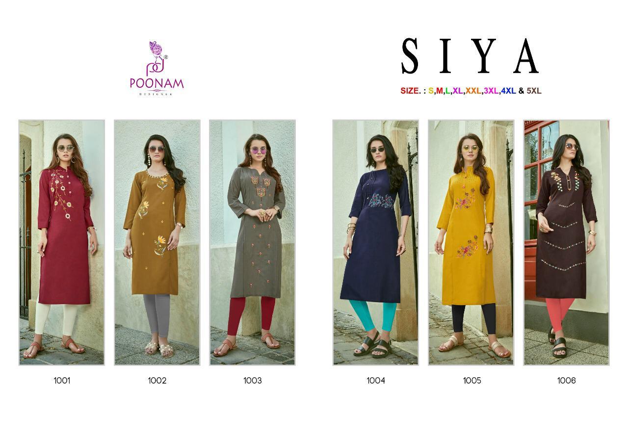 Poonam Present Siya Casual Wear Kurtis Catalogue