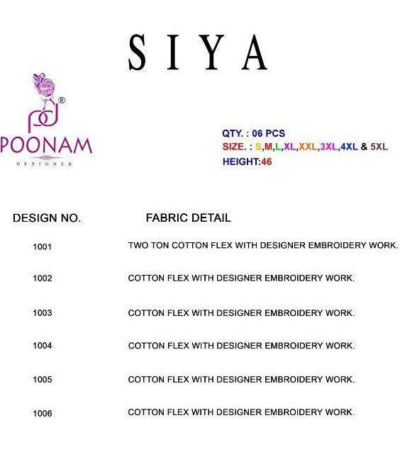 Poonam Present Siya Casual Wear Kurtis Catalogue