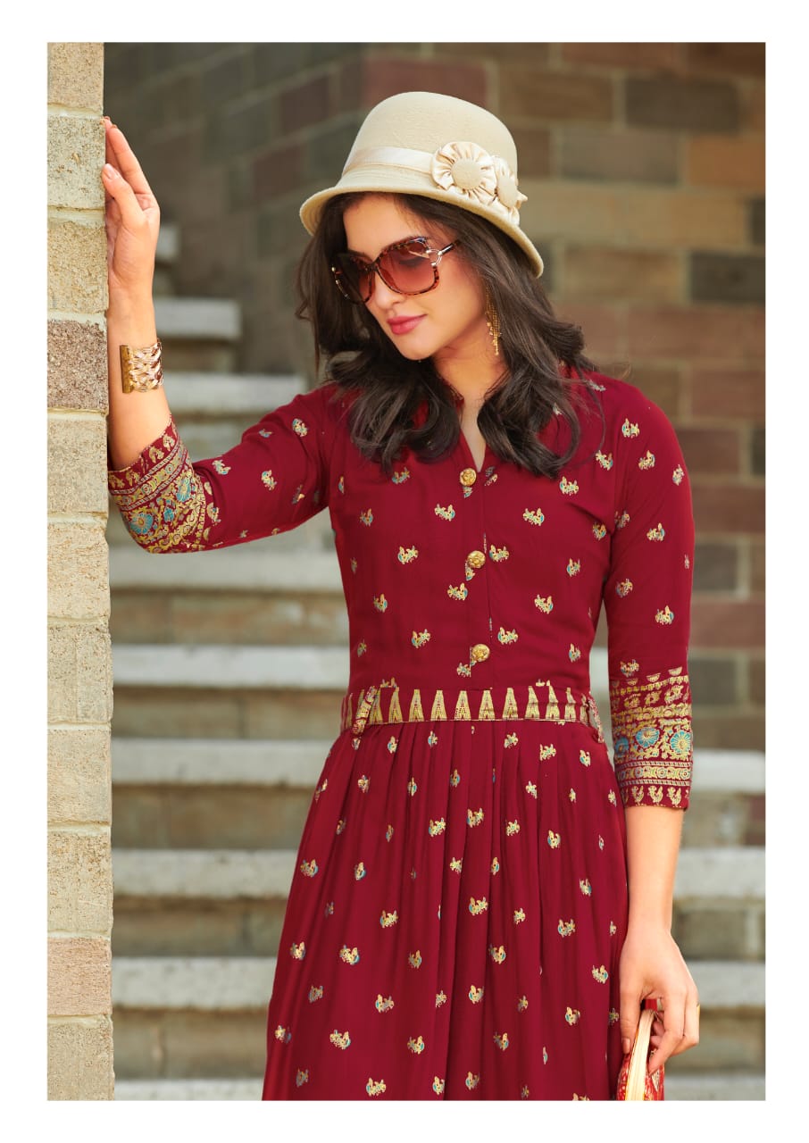 Rangjyot Present Shruti Vol 1 Party Wear Long Gown Collection.