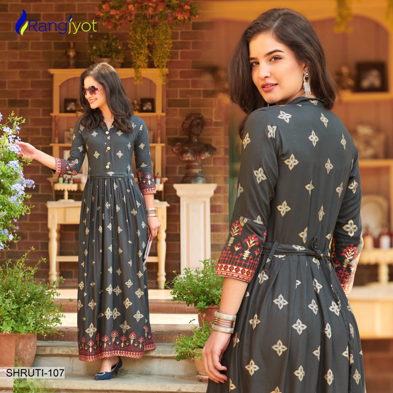 Rangjyot Present Shruti Vol 1 Party Wear Long Gown Collection.