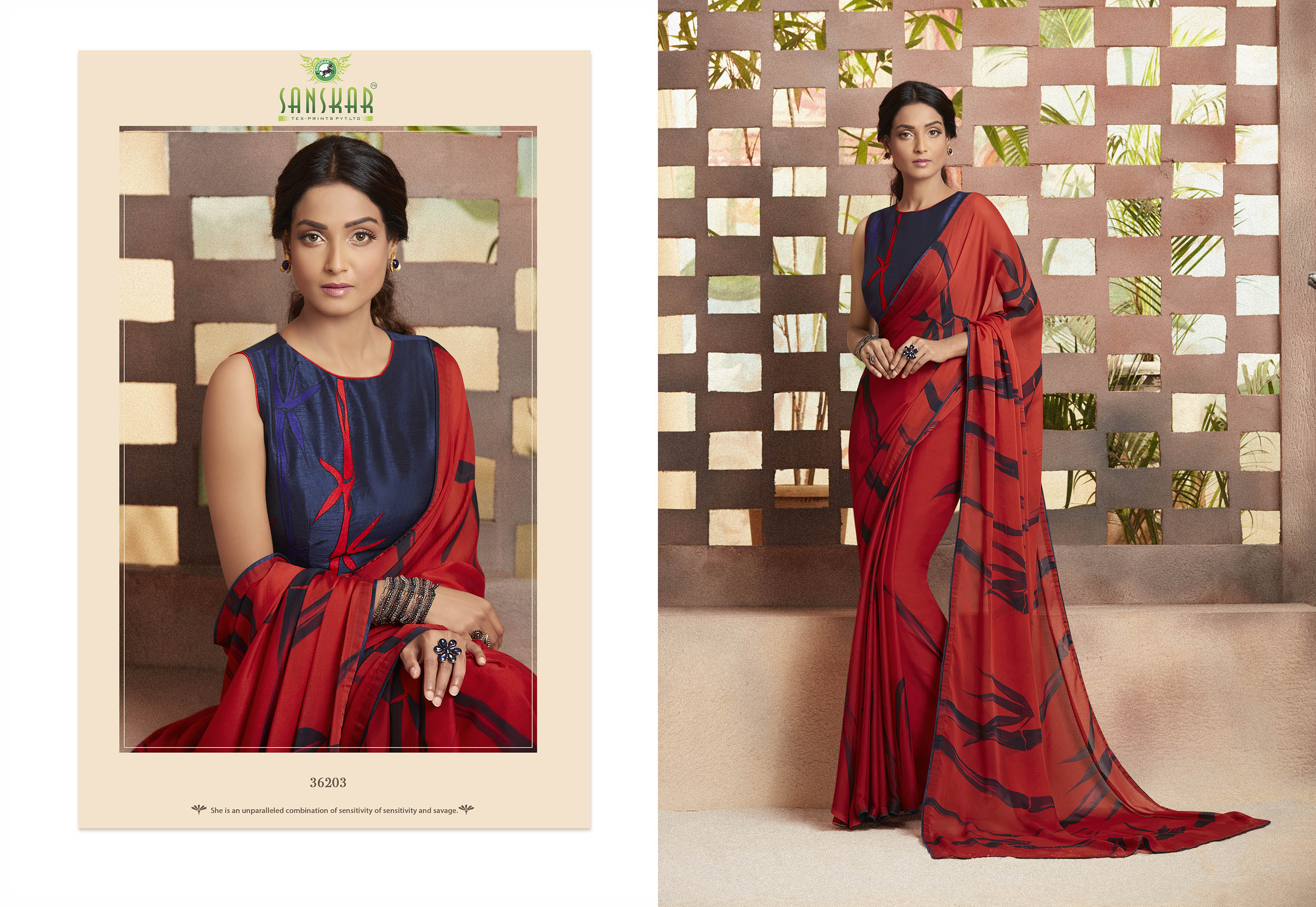 Sanskar By Instagram Saree Collection 2% Discount.