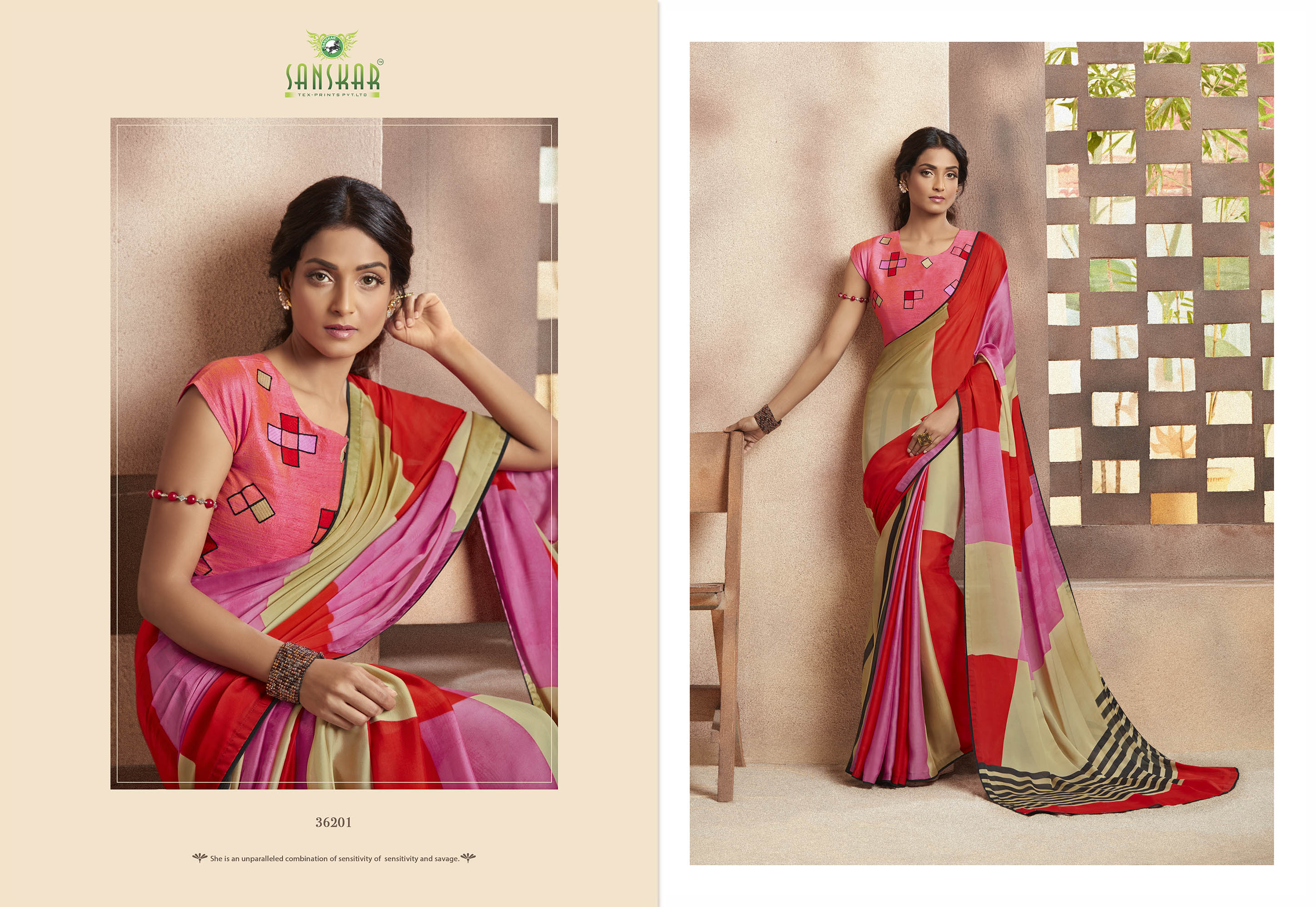Sanskar By Instagram Saree Collection 2% Discount.