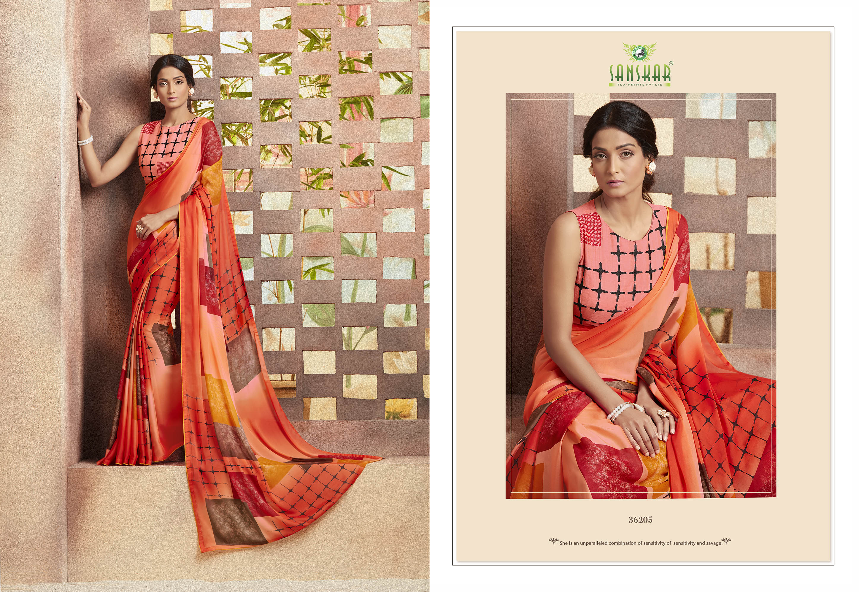 Sanskar By Instagram Saree Collection 2% Discount.