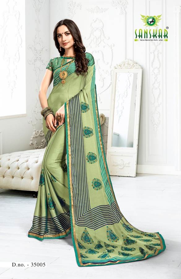 Sanskar By Khyati 3% Discount Printed Silk Sarees Catalogue