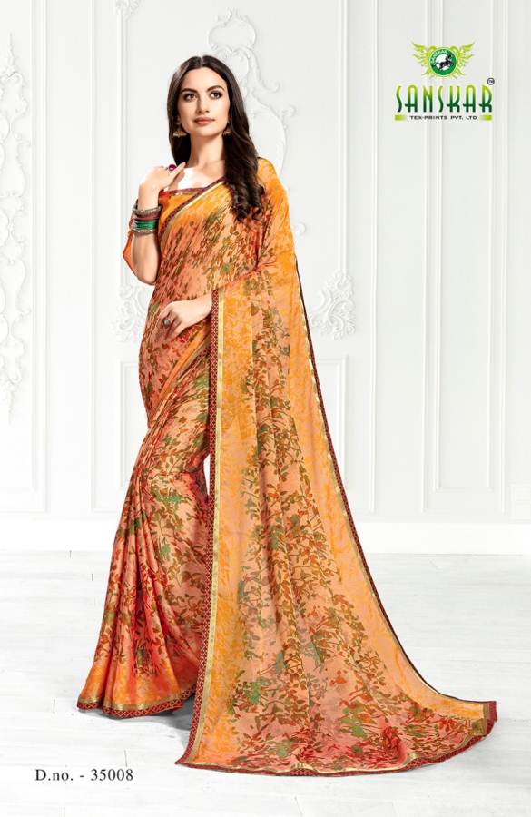 Sanskar By Khyati 3% Discount Printed Silk Sarees Catalogue