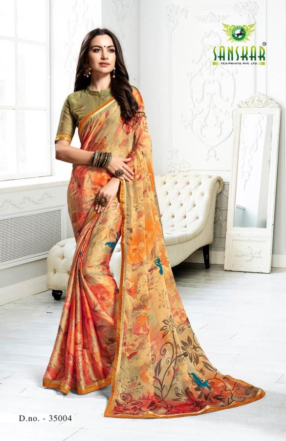 Sanskar By Khyati 3% Discount Printed Silk Sarees Catalogue