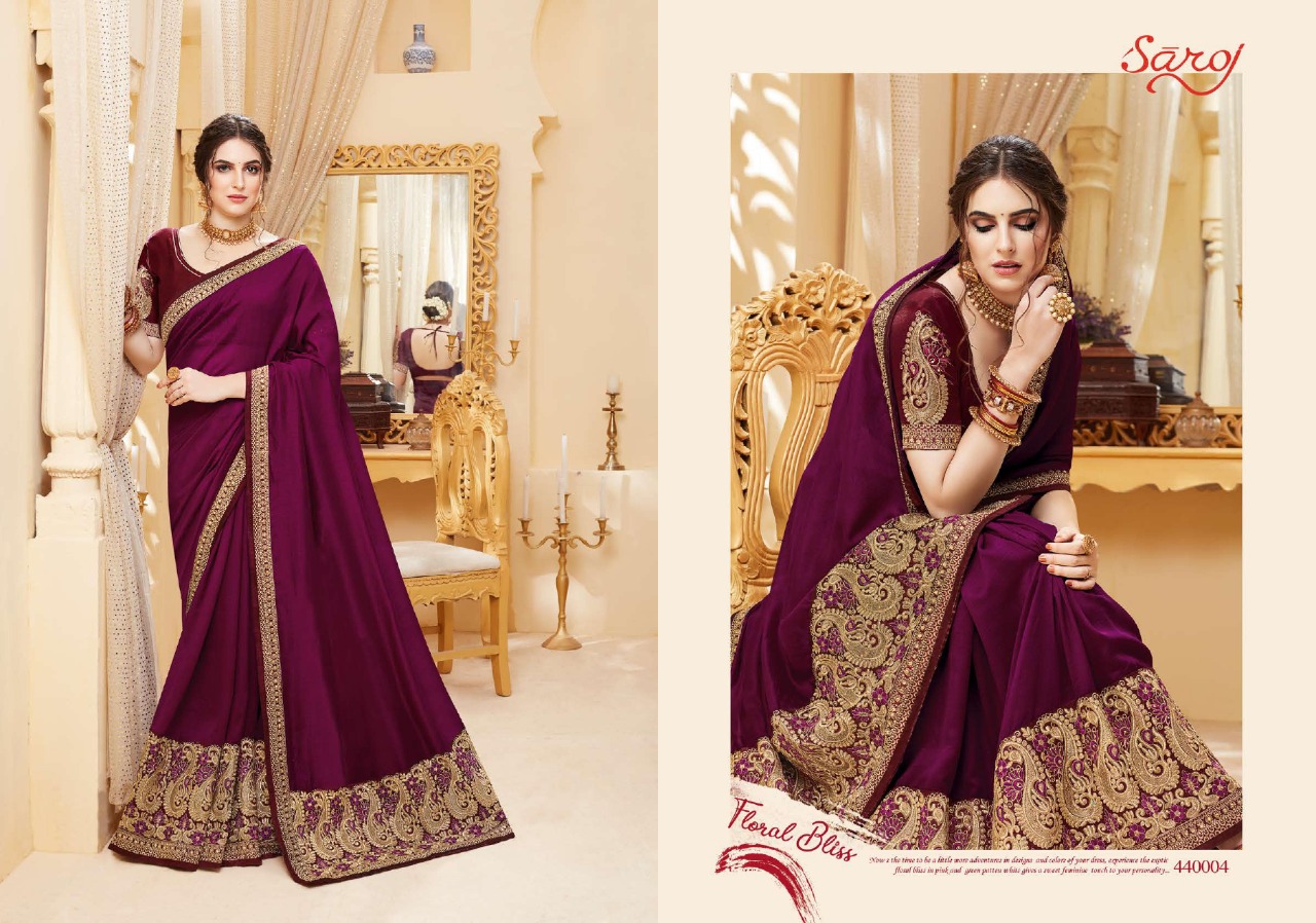 Saroj Present Swayamvar Heavy Wedding Wear Sarees Catalogue.