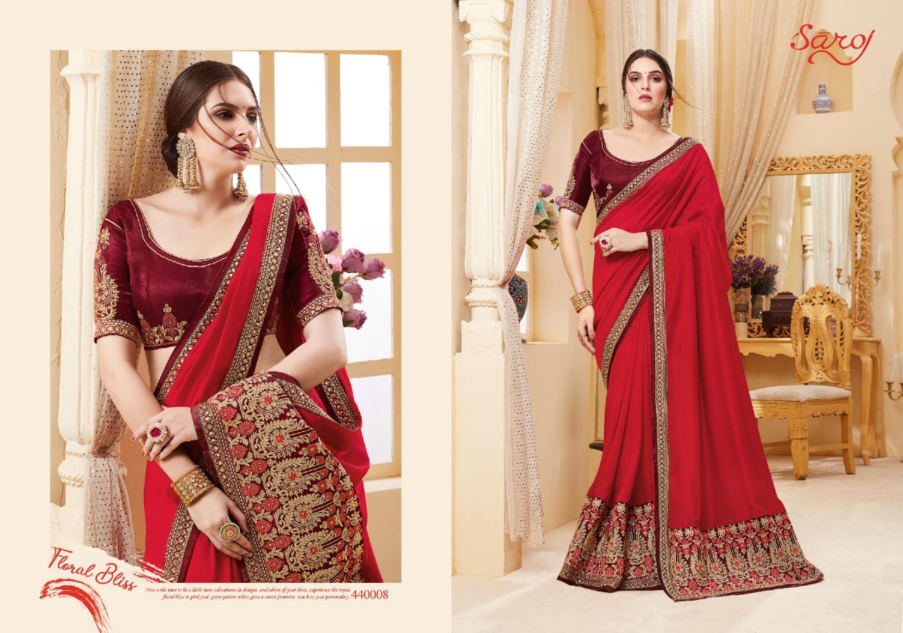 Saroj Present Swayamvar Heavy Wedding Wear Sarees Catalogue.