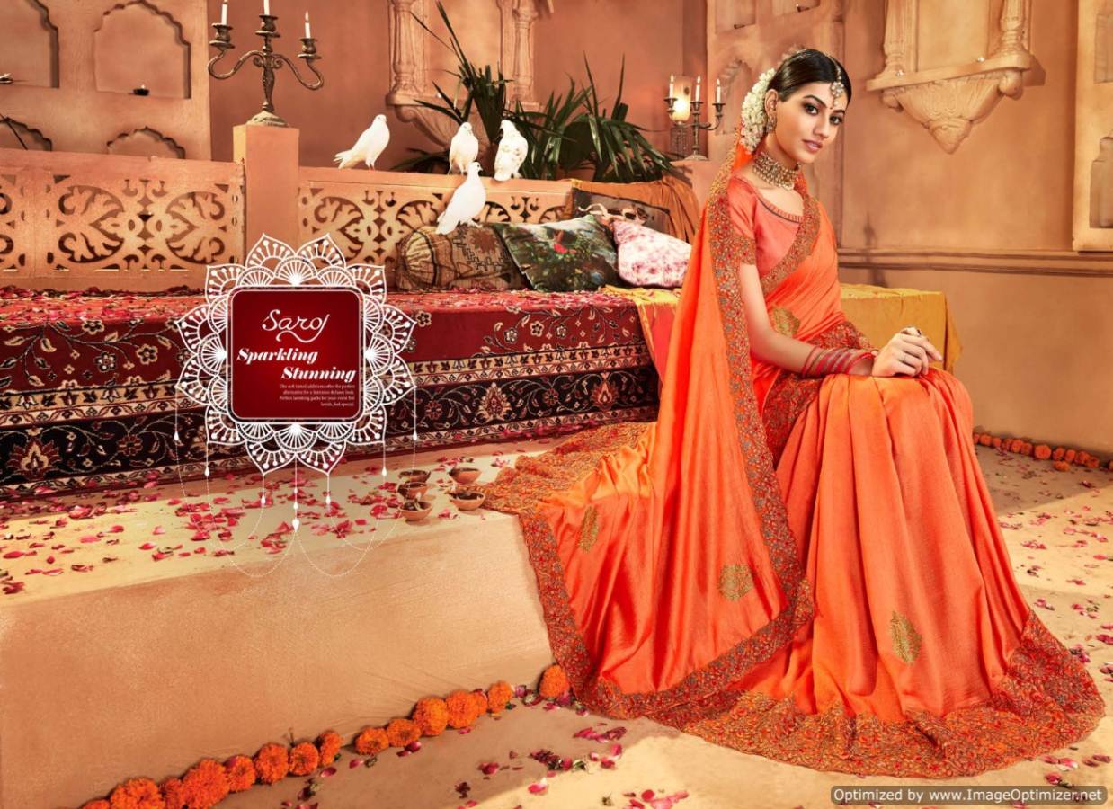 Saroj By Sharmil Organza Sarees Catalogue