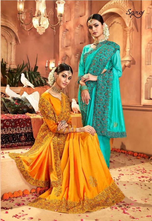 Saroj By Sharmil Organza Sarees Catalogue
