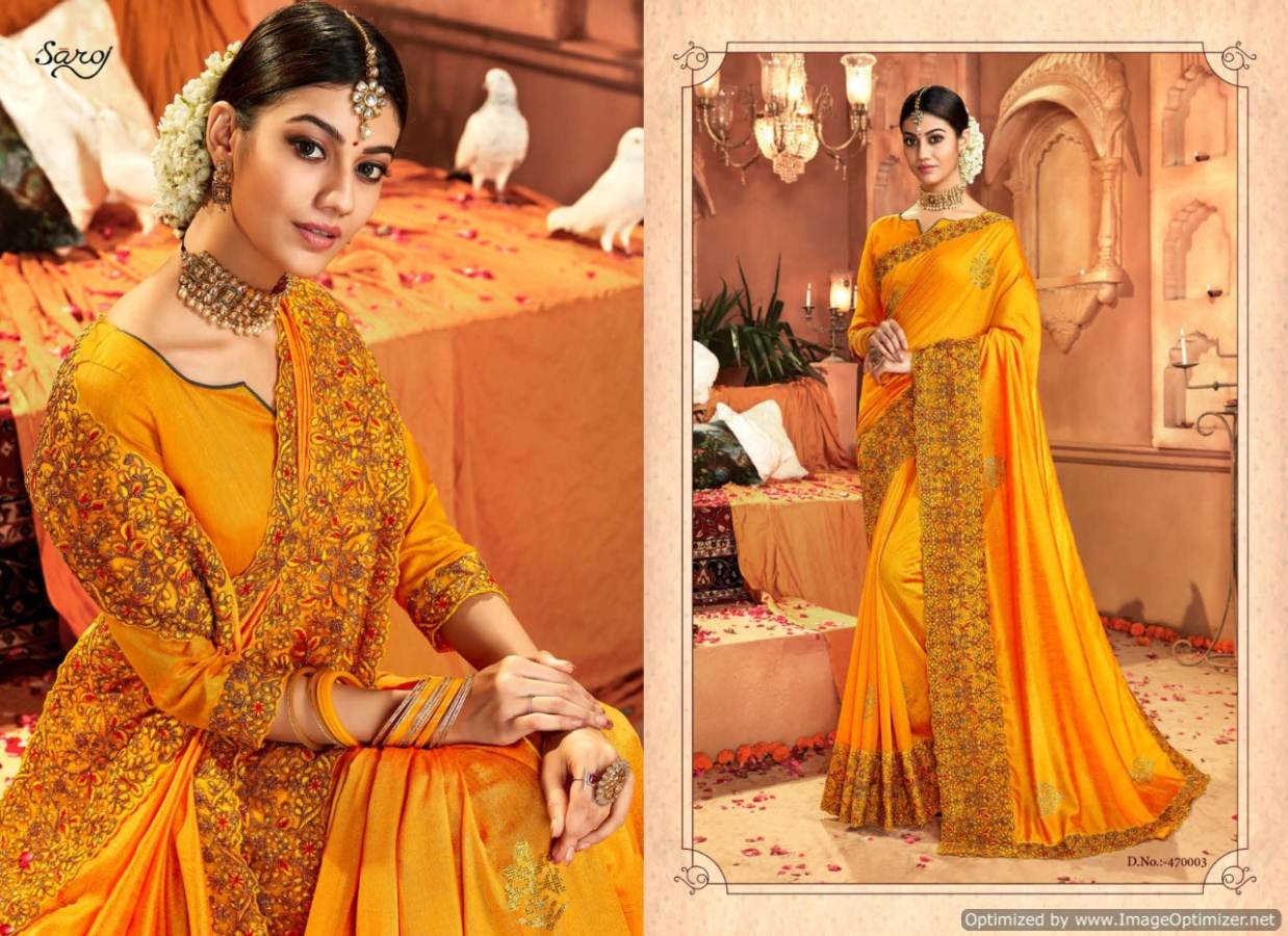 Saroj By Sharmil Organza Sarees Catalogue