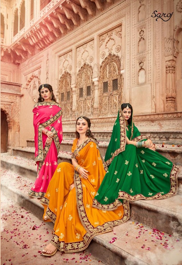 Saroj Present Karuna Traditional Wear Sarees Catalogue