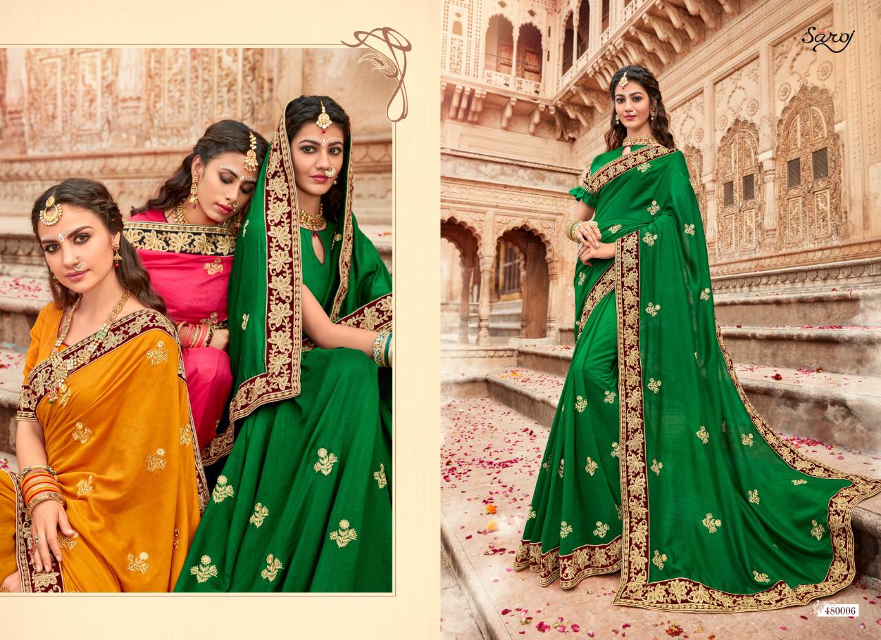 Saroj Present Karuna Traditional Wear Sarees Catalogue
