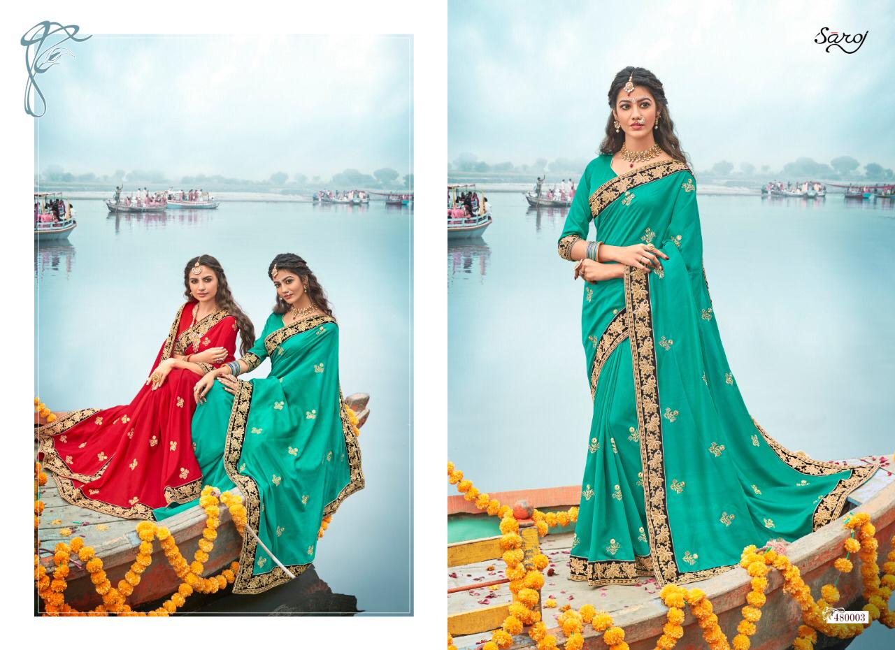 Saroj Present Karuna Traditional Wear Sarees Catalogue