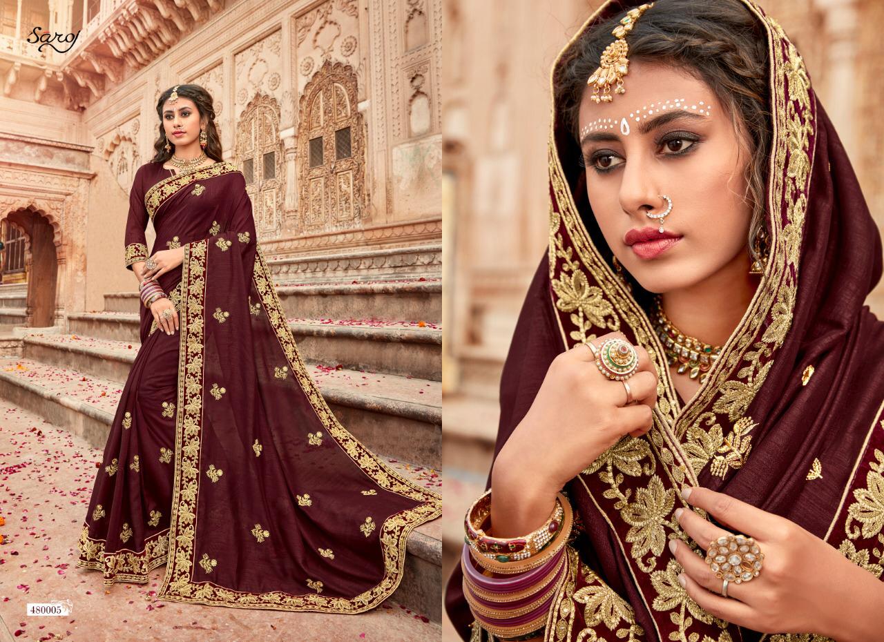 Saroj Present Karuna Traditional Wear Sarees Catalogue