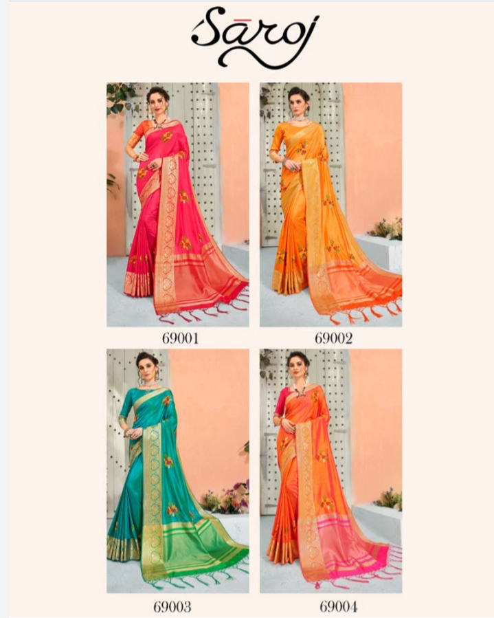 Saroj Present Shamiyana Silk Sarees Catalogue