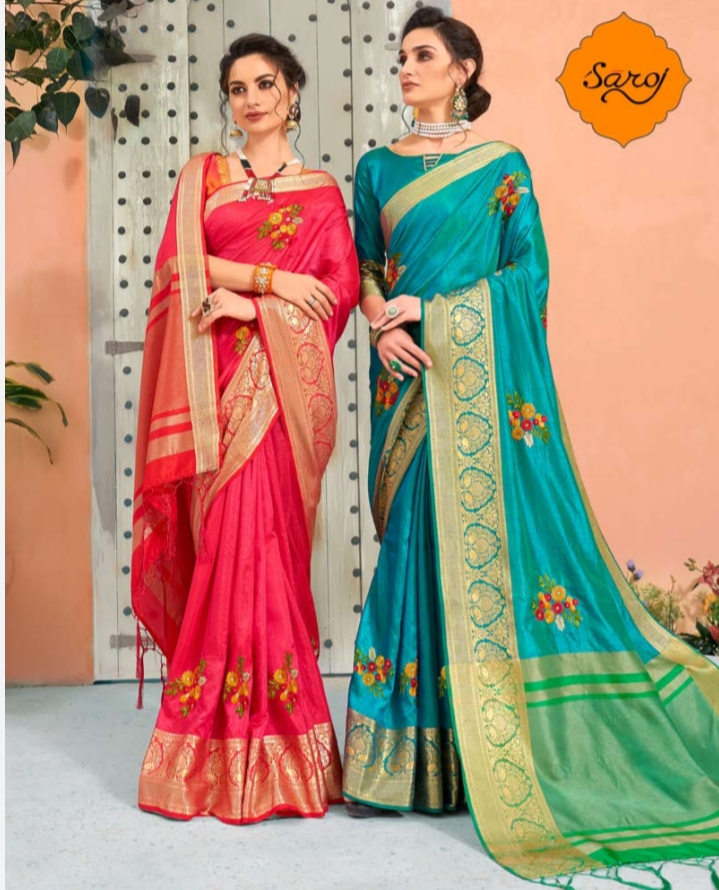 Saroj Present Shamiyana Silk Sarees Catalogue