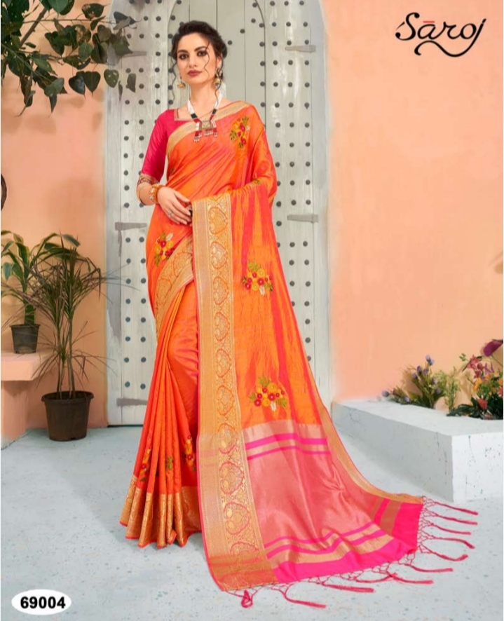 Saroj Present Shamiyana Silk Sarees Catalogue