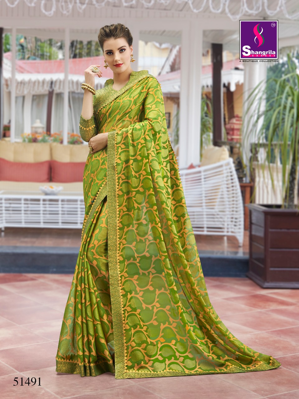 Shangrila Presents Fancy Panghat Brasso Weaving Pattern Saree Collection