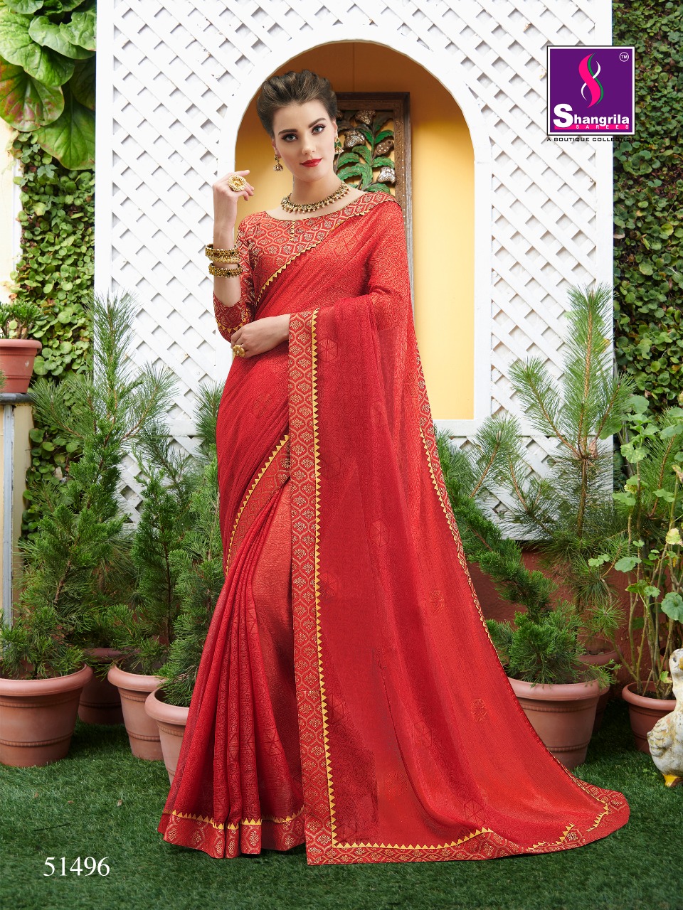 Shangrila Presents Fancy Panghat Brasso Weaving Pattern Saree Collection