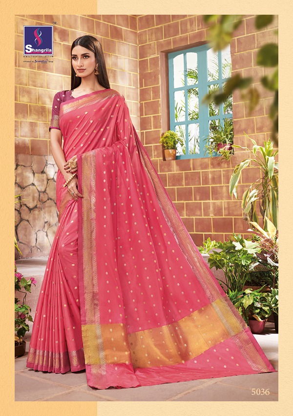 Shangrila Present Aadya Discount 2% Sarees Catalogue