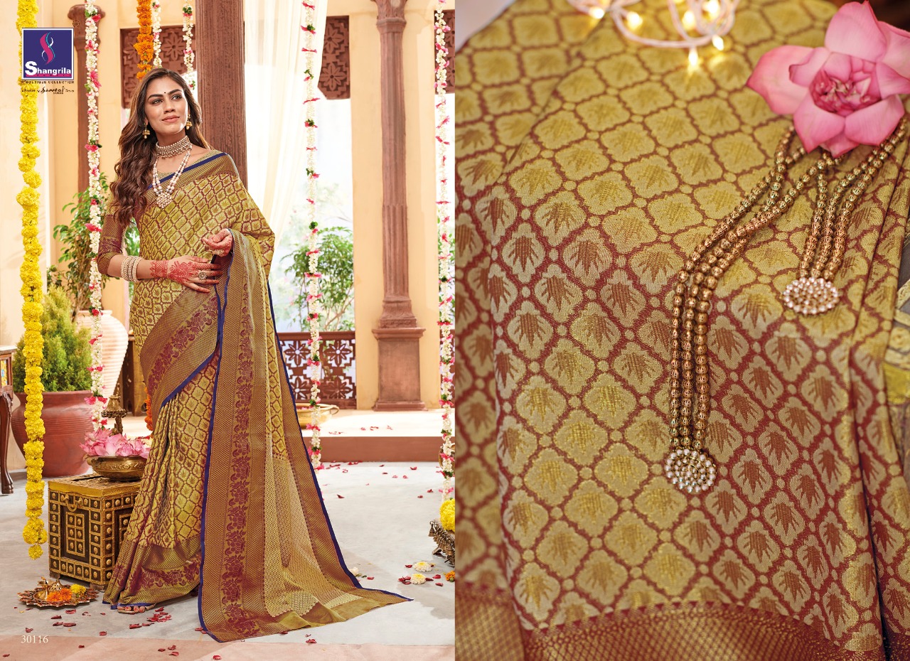 Shangrila Present Ishani Silk Sarees Catalogue