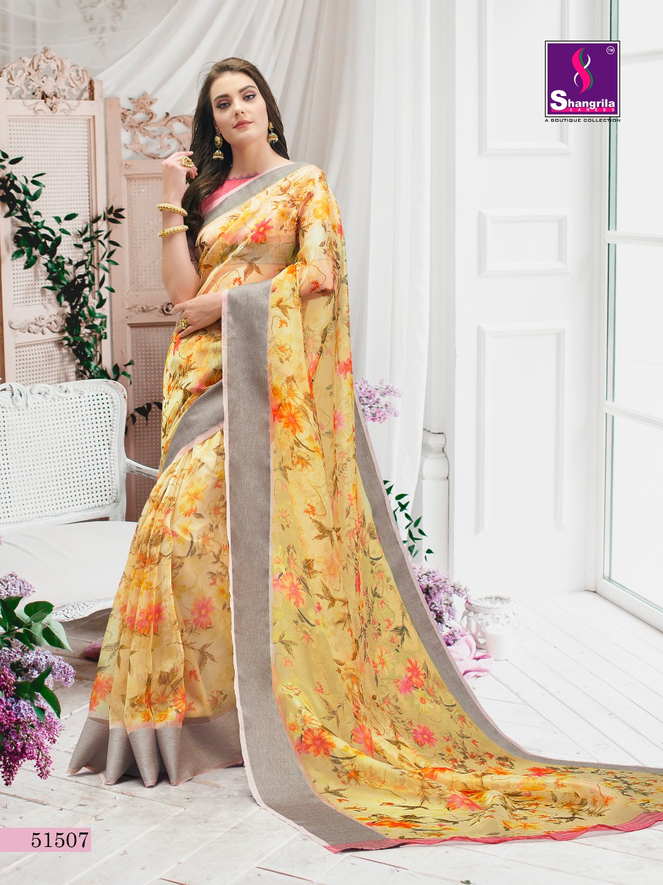 Shangrila Present Pure Orgenza Vol 2  Discount 2% Sarees Catalogue