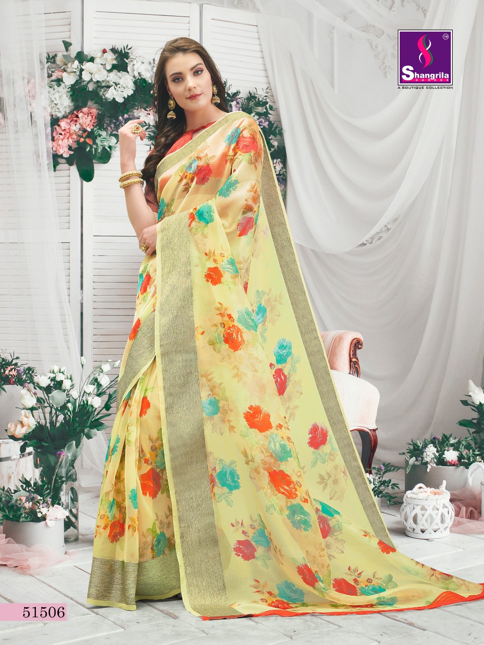 Shangrila Present Pure Orgenza Vol 2  Discount 2% Sarees Catalogue