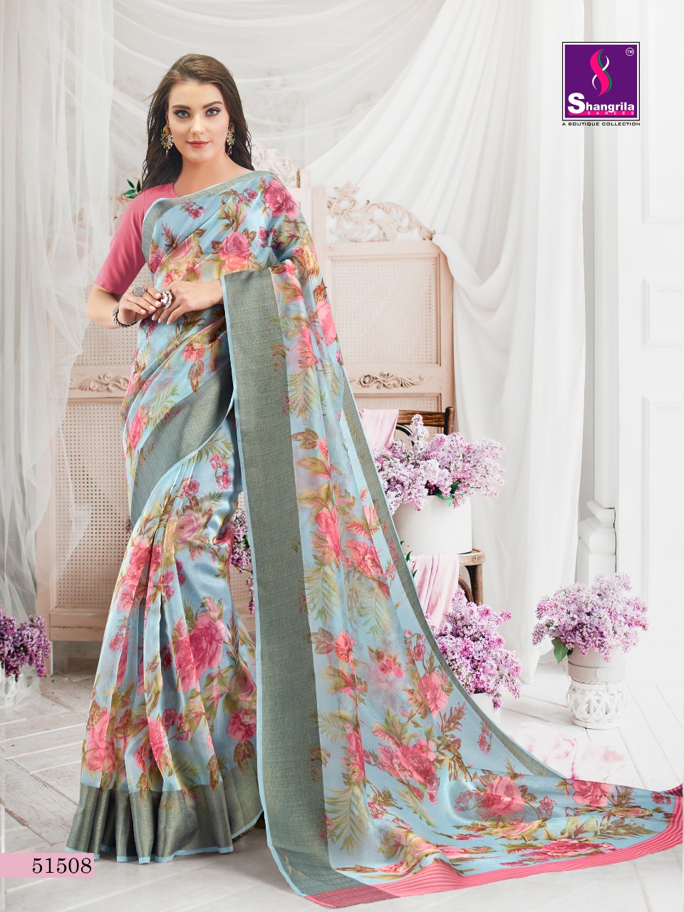 Shangrila Present Pure Orgenza Vol 2  Discount 2% Sarees Catalogue