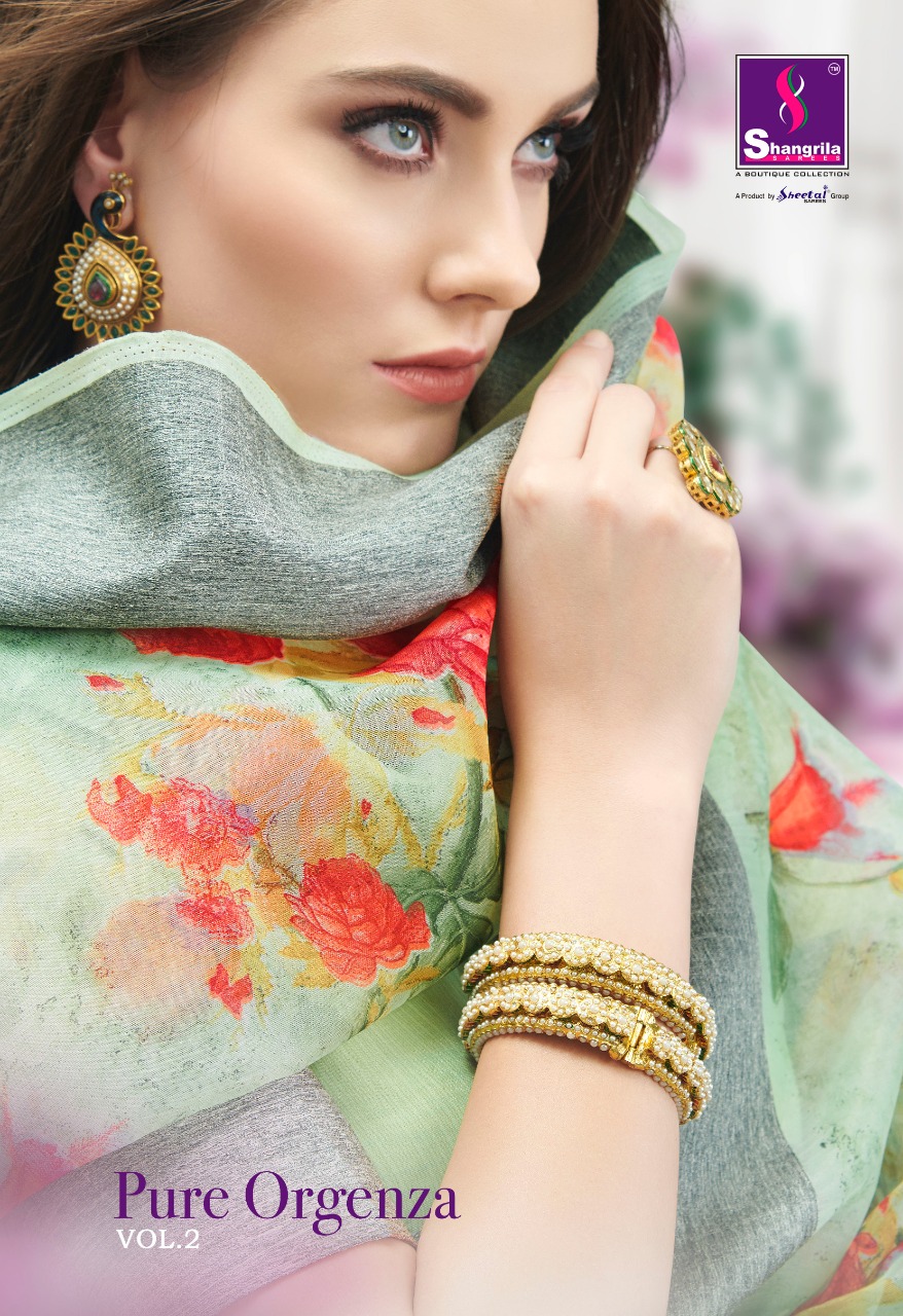 Shangrila Present Pure Orgenza Vol 2  Discount 2% Sarees Catalogue