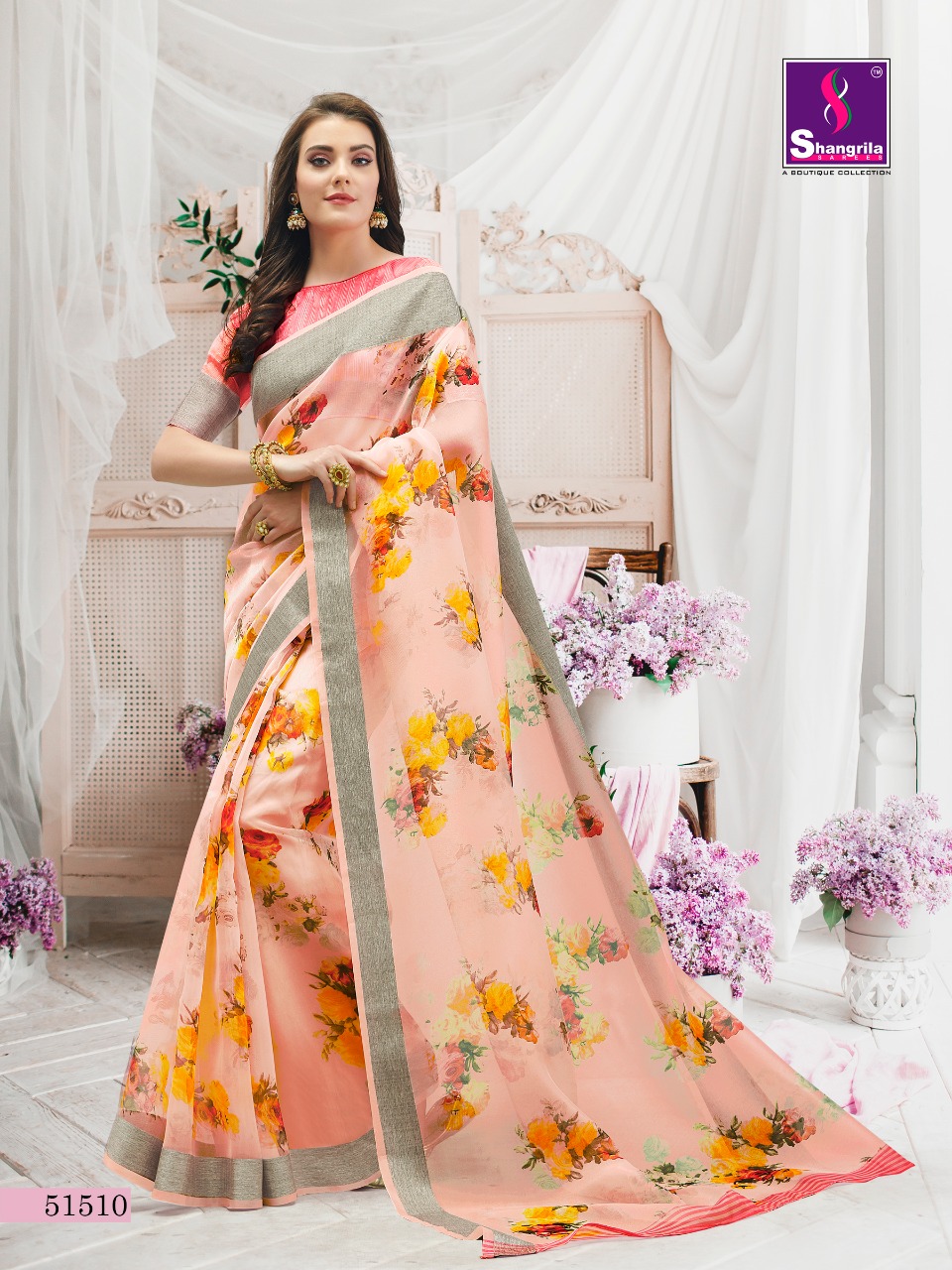 Shangrila Present Pure Orgenza Vol 2  Discount 2% Sarees Catalogue