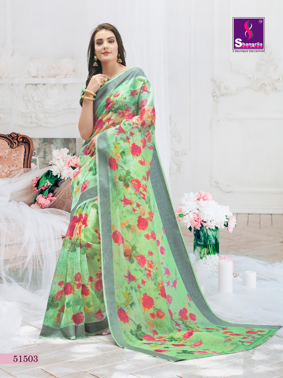 Shangrila Present Pure Orgenza Vol 2  Discount 2% Sarees Catalogue