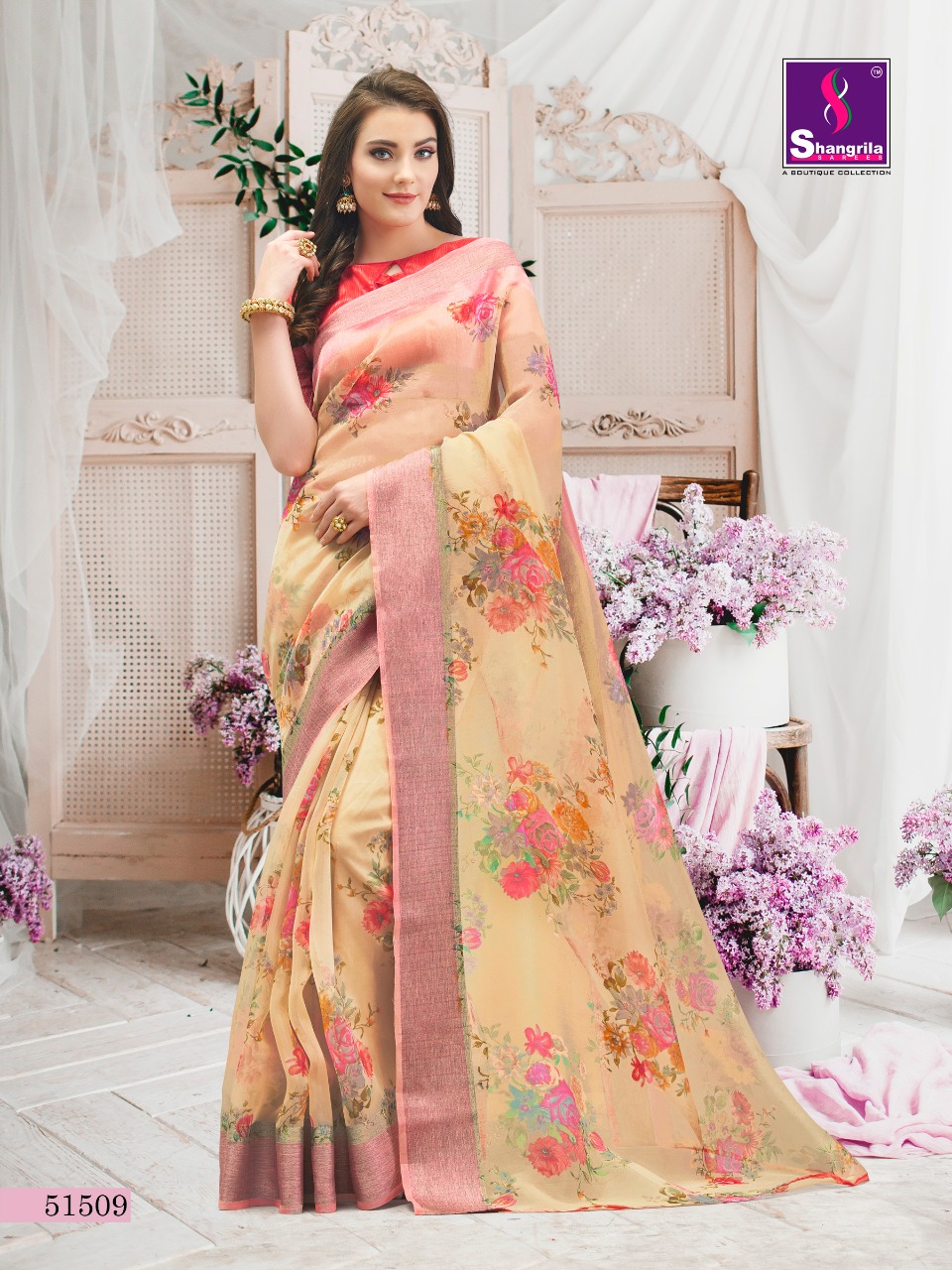 Shangrila Present Pure Orgenza Vol 2  Discount 2% Sarees Catalogue