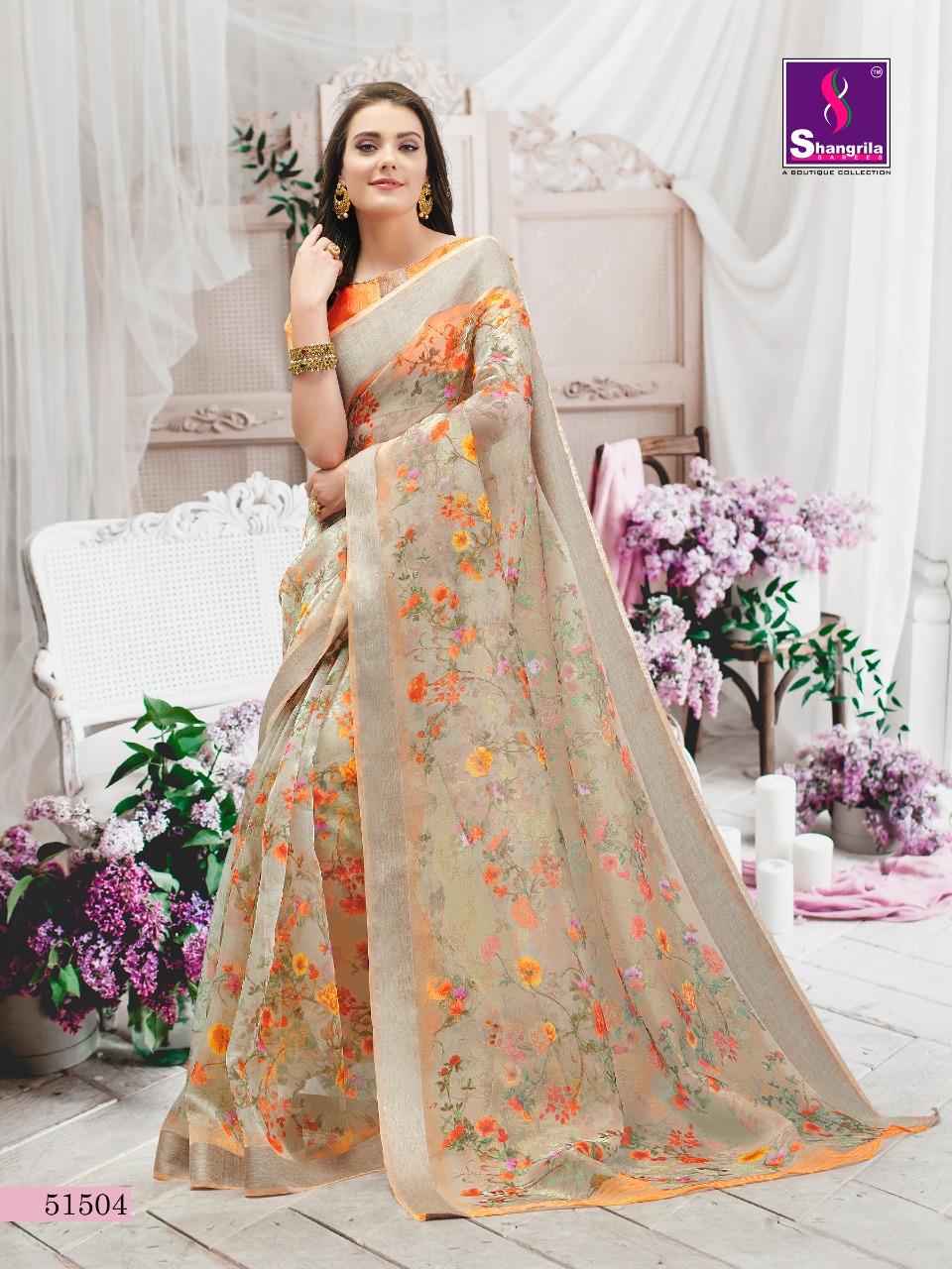 Shangrila Present Pure Orgenza Vol 2  Discount 2% Sarees Catalogue