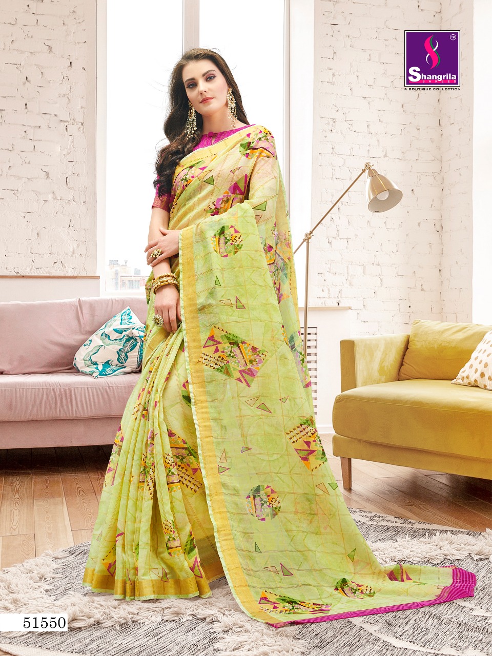 Shangrila Present Shreya Cotton Sarees Catalogue