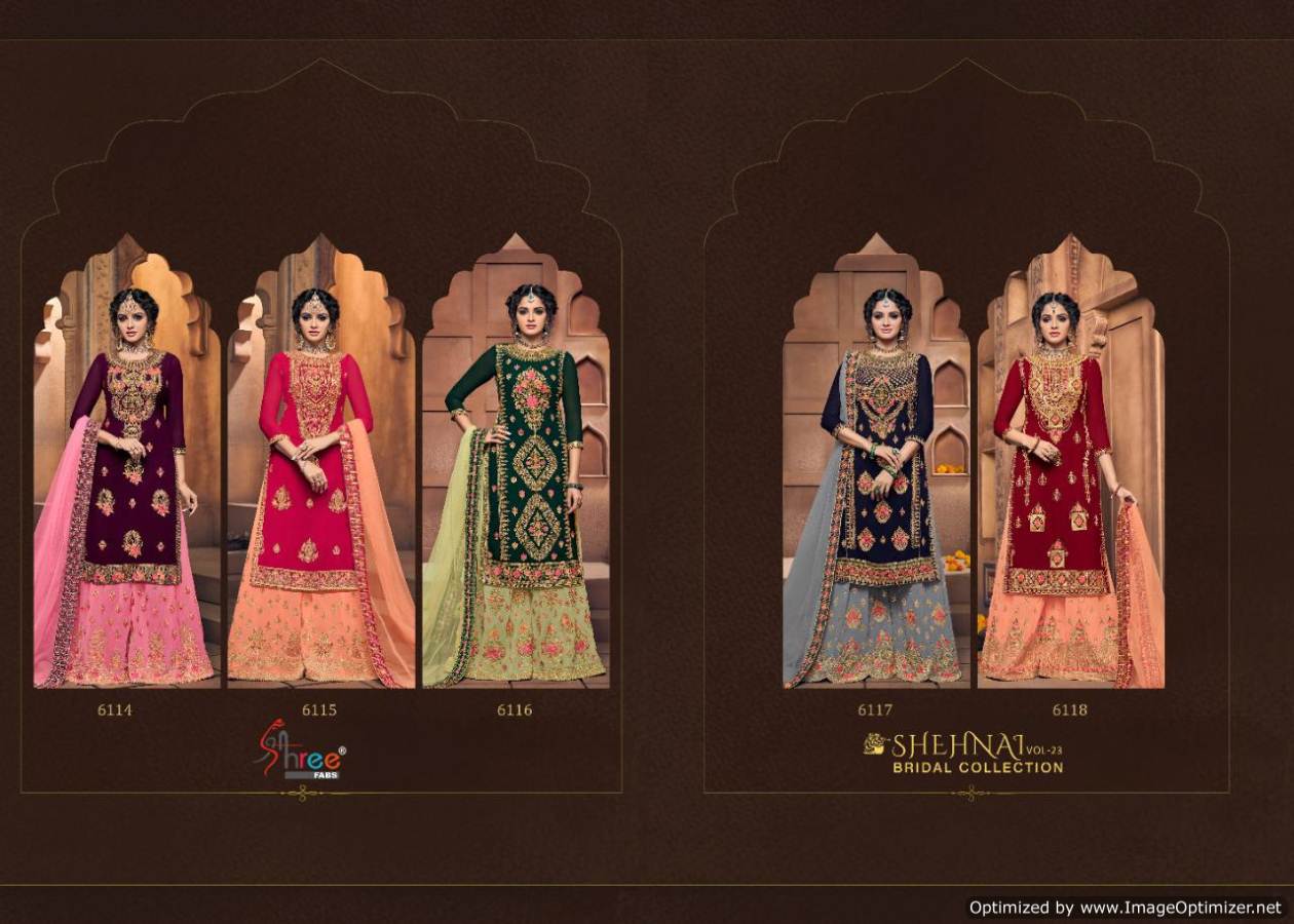 Shree By Shehnai Bridal Vol 23 Embroidered Salwar Kameez Catalogue