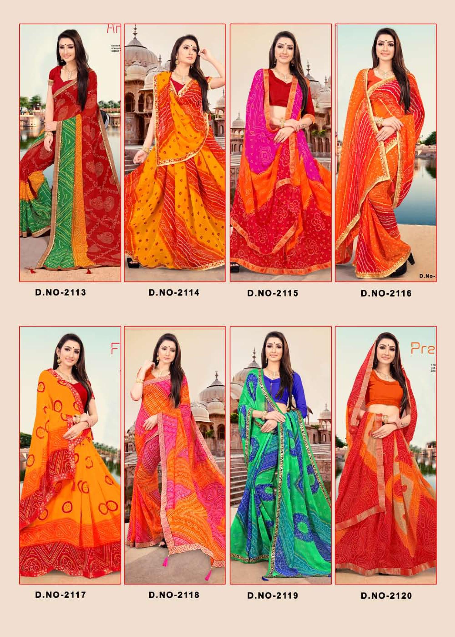 Vandini Weight Less Casual Wear Sarees Catalogue