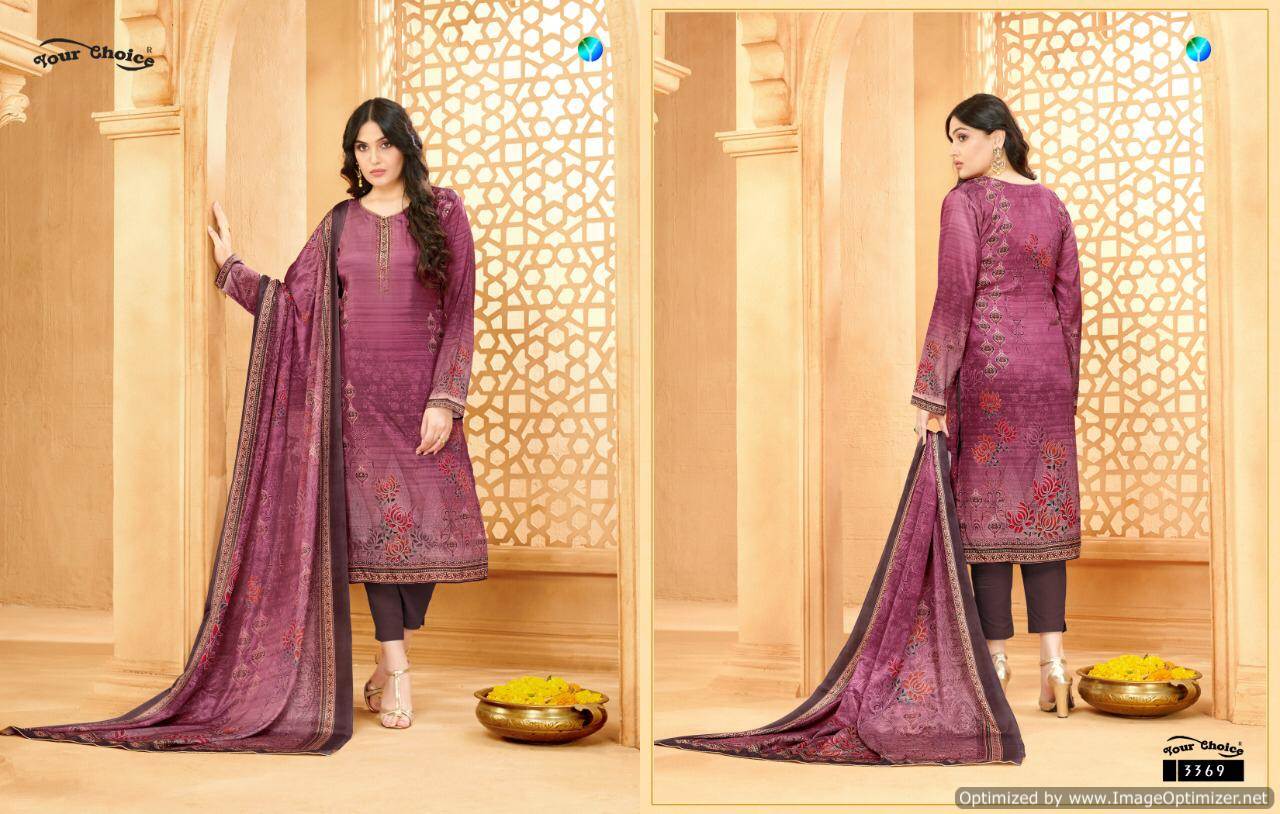Y.c Presents Evergreen Silk Crape Digital Printed Dress Material