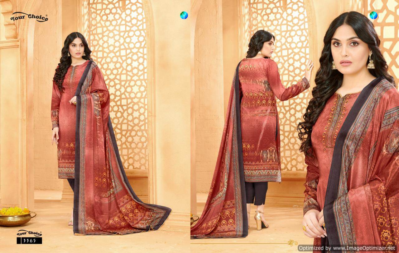 Y.c Presents Evergreen Silk Crape Digital Printed Dress Material