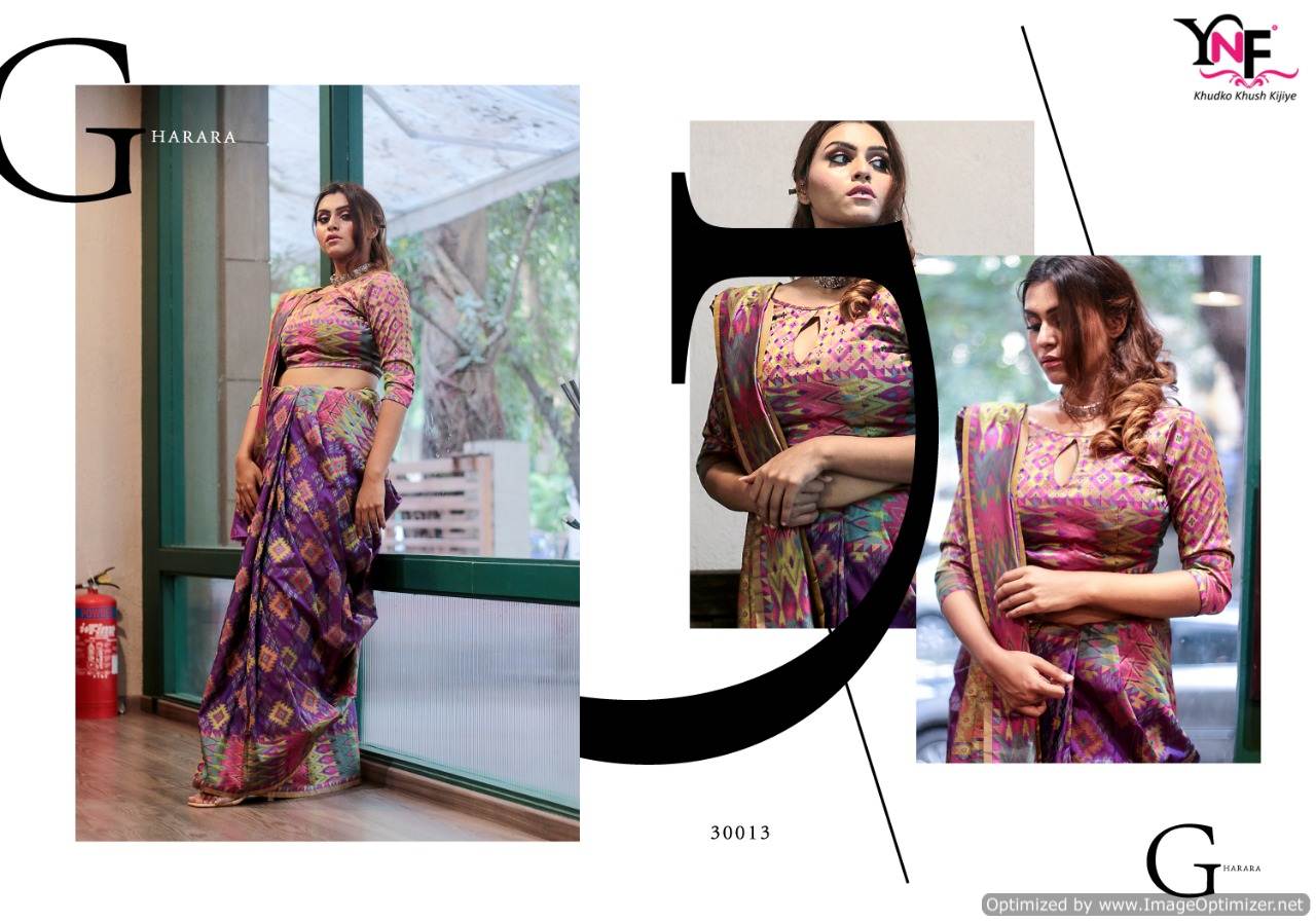 Ynf By Gharara Silk Stylish Sarees Catalogue