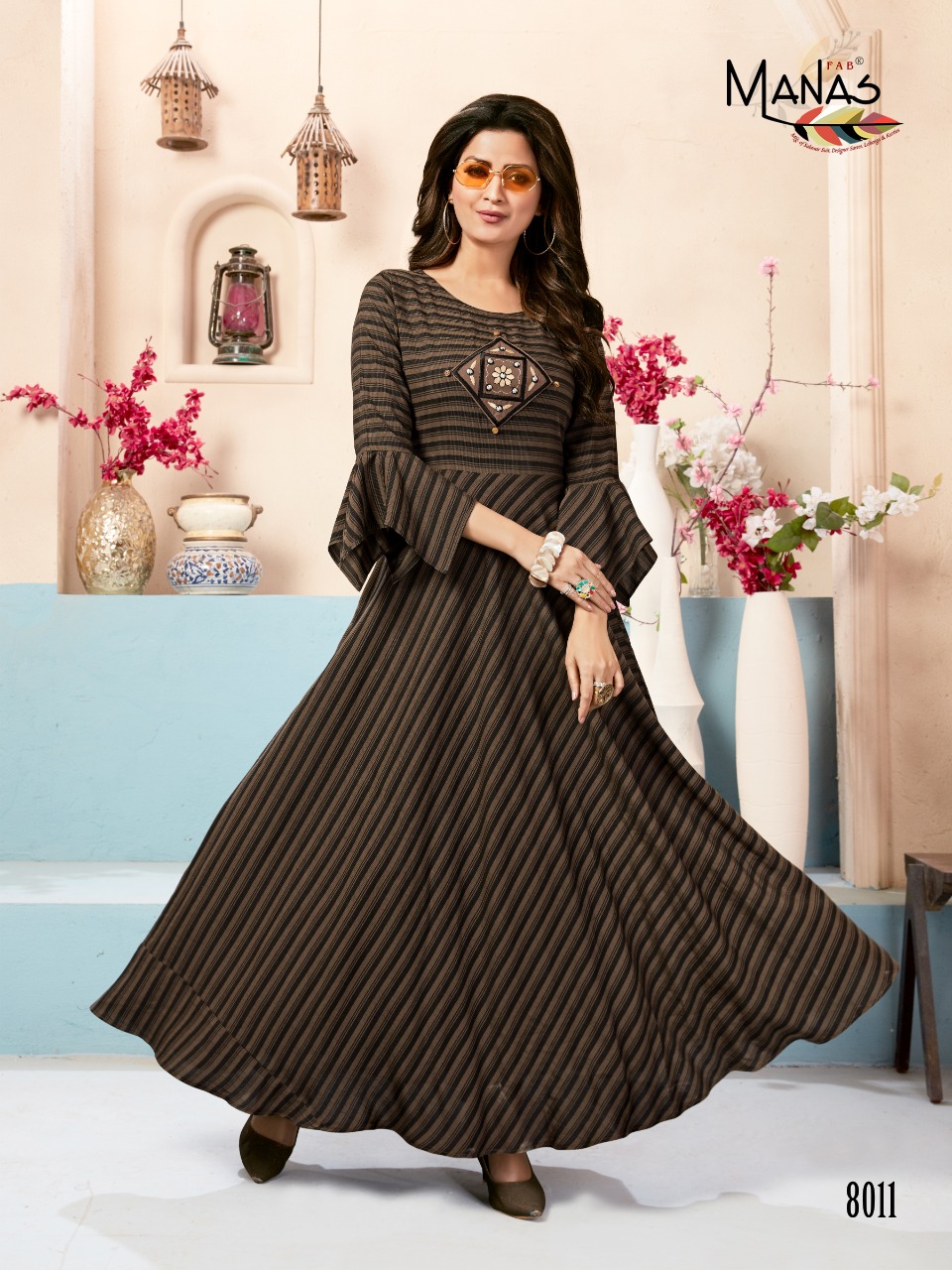 Manas Presents Classic Vol 2 Long Gown Types Kurtis Catalogue