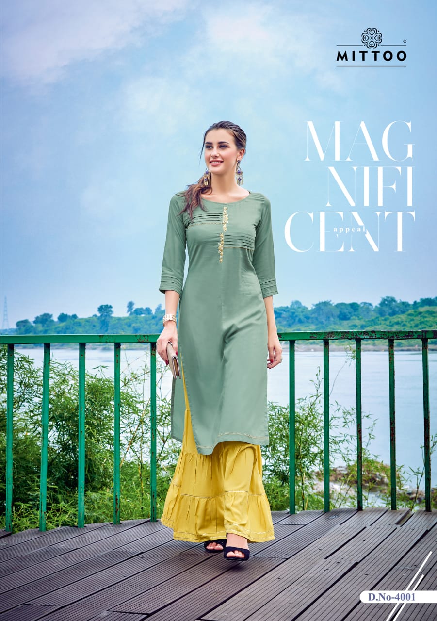 Mittoo Present Zoori  Catalogue Designer Kurtis With Sharara