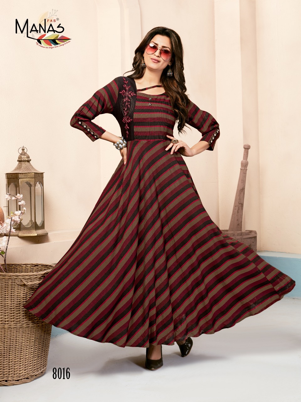 Manas Presents Classic Vol 2 Long Gown Types Kurtis Catalogue
