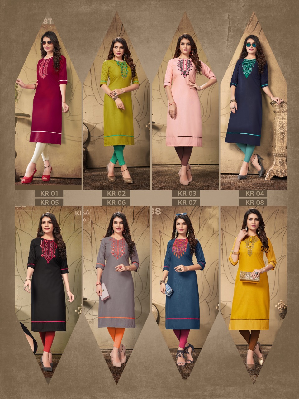 Kanika Present Kalaroop Vol 1 Casual Wear Kurtis Catalogue