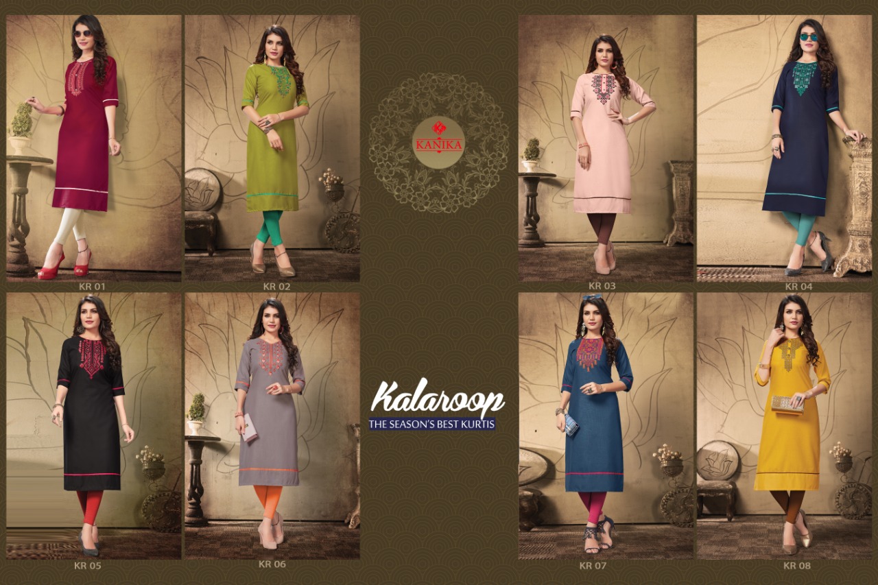 Kanika Present Kalaroop Vol 1 Casual Wear Kurtis Catalogue