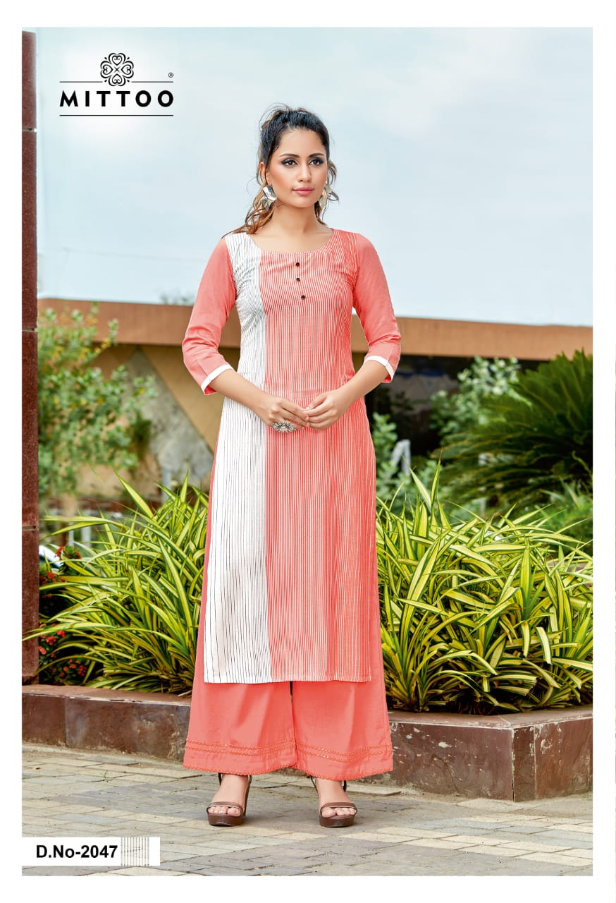 Mittoo  Panghat Vol 7 Designer Kurtis With Plazzo Collection