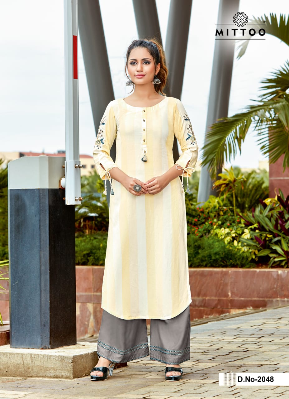 Mittoo  Panghat Vol 7 Designer Kurtis With Plazzo Collection