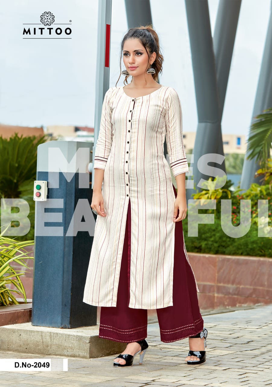 Mittoo  Panghat Vol 7 Designer Kurtis With Plazzo Collection
