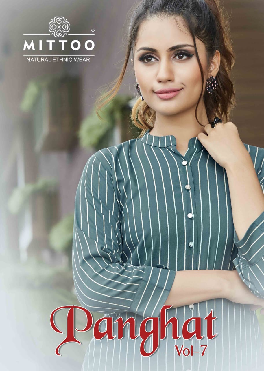 Mittoo  Panghat Vol 7 Designer Kurtis With Plazzo Collection