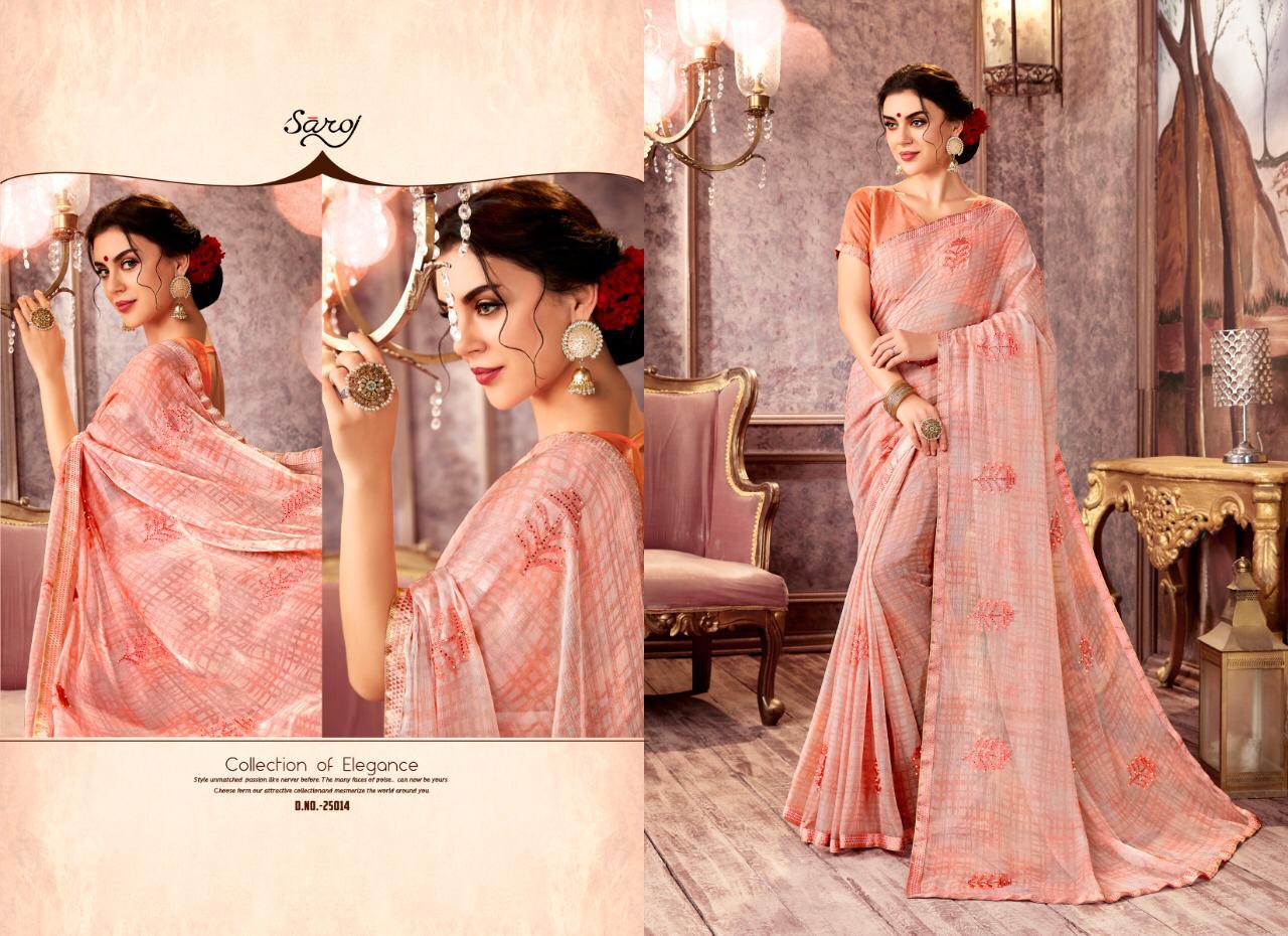 Saroj Present Julie Vol 6 Heavy Designer Sarees Catalogue